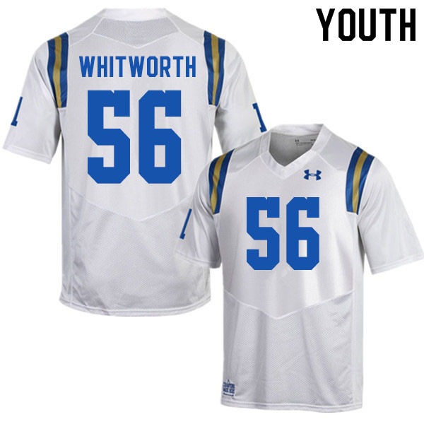 Youth #56 Brad Whitworth UCLA Bruins College Football Jerseys Sale-White - Click Image to Close